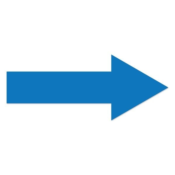 Ergomat 16.75inX4in Stem 2in Mean Lean Arrows Blue, 20PK DSML-ARR-16.75-B-KIT - main